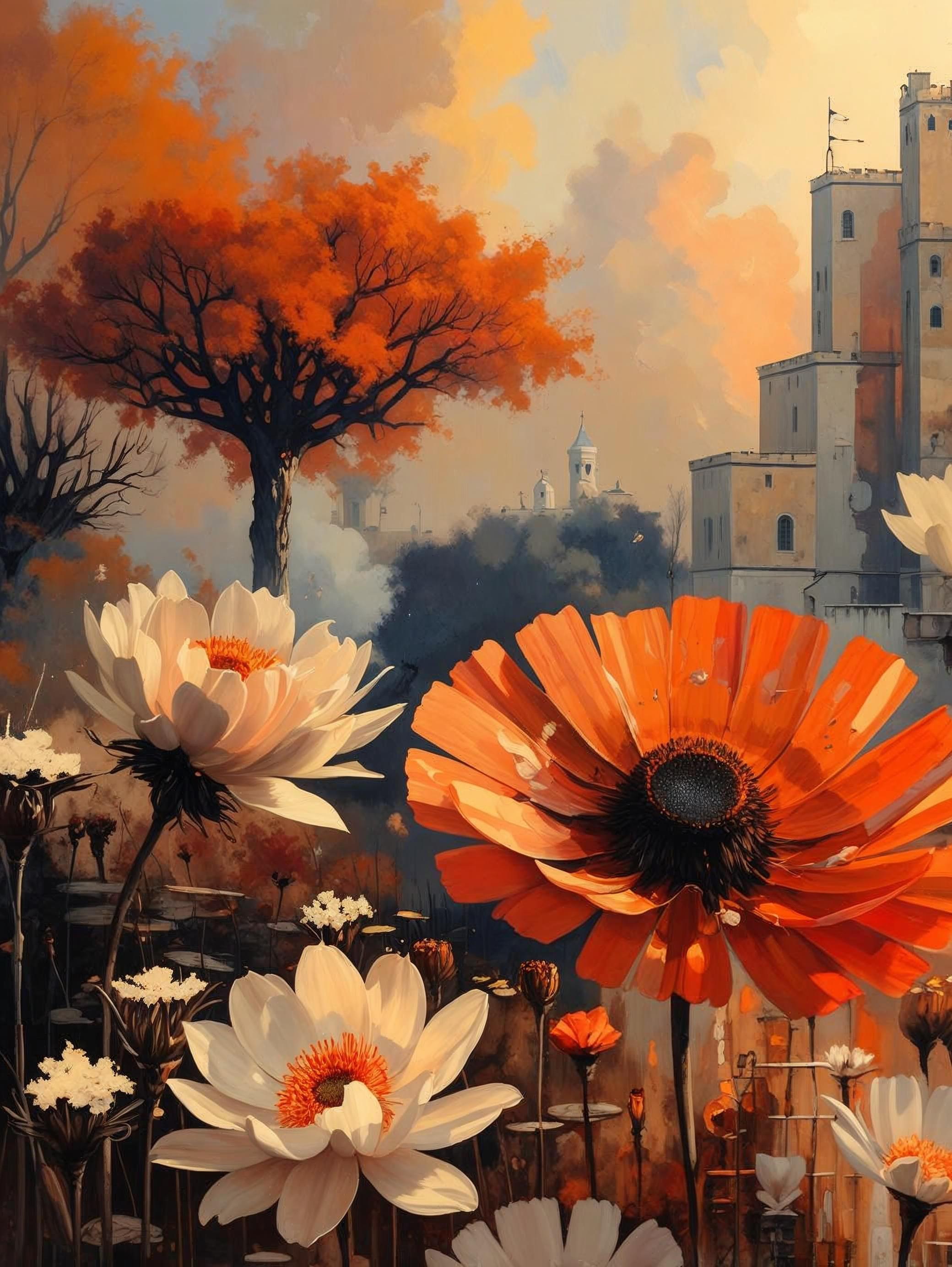 Floral digital art print gift