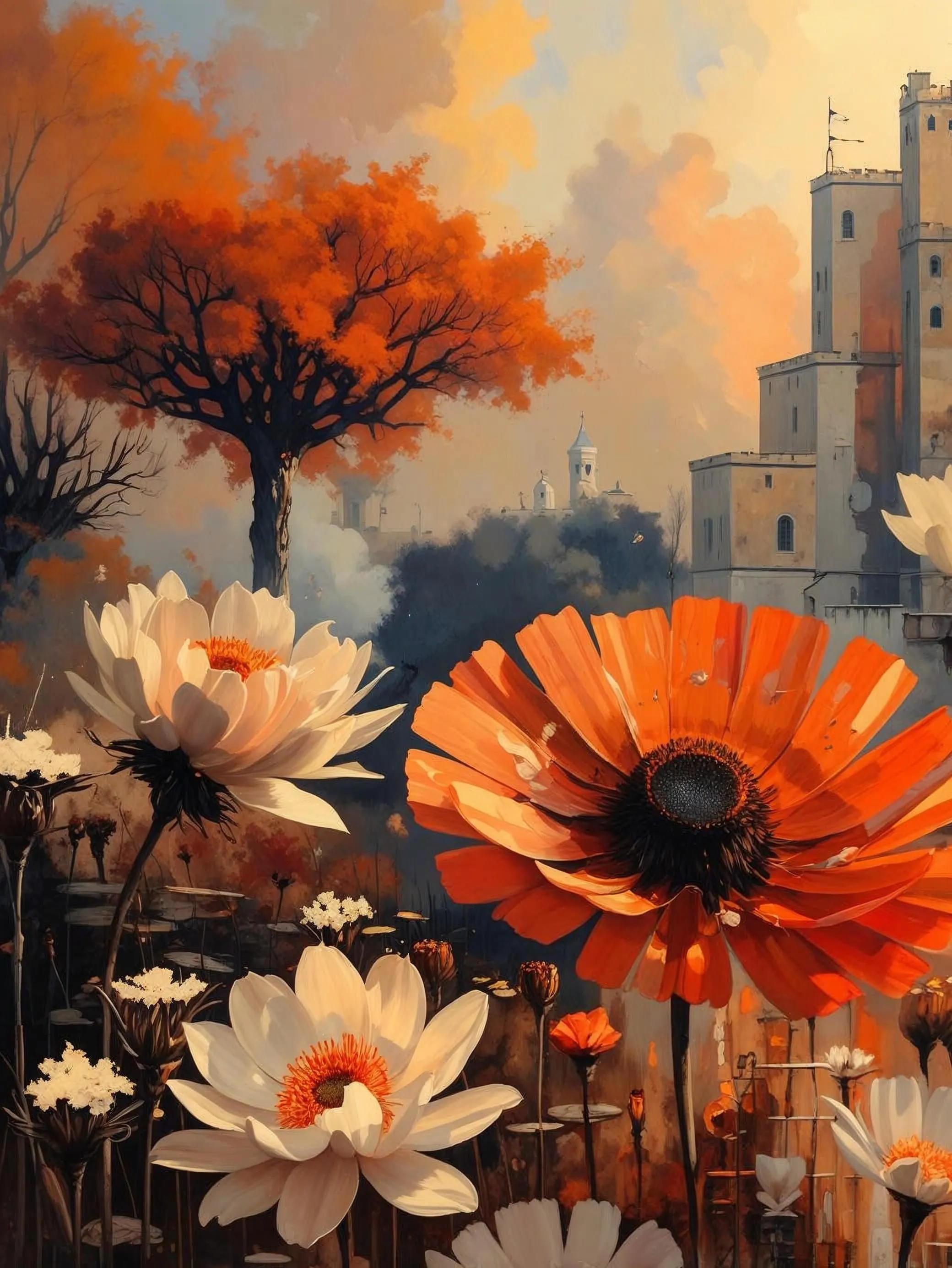 Floral digital art print gift