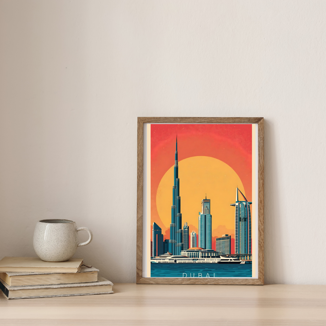 Dubai Skyline In Bloom — digital art print by Lurevi
