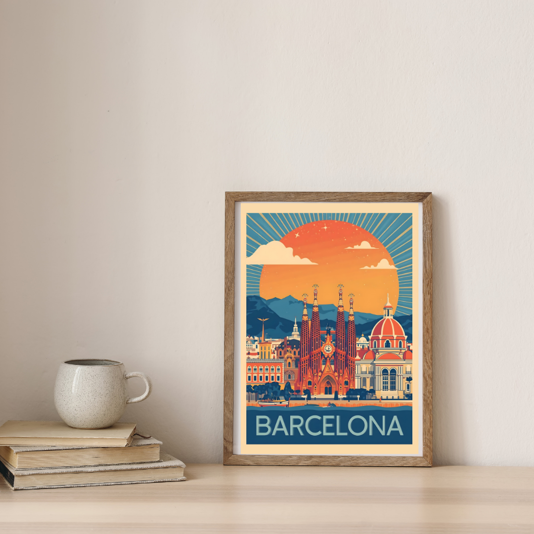 Sunlit Majesty of Barcelona — digital art print by Lurevi