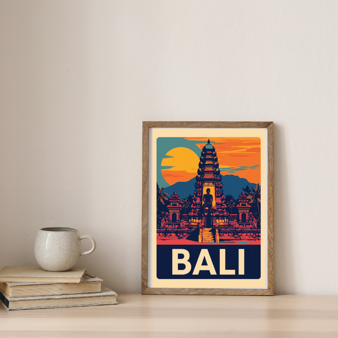 Sunset Temple of Bali — digital art print by Lurevi