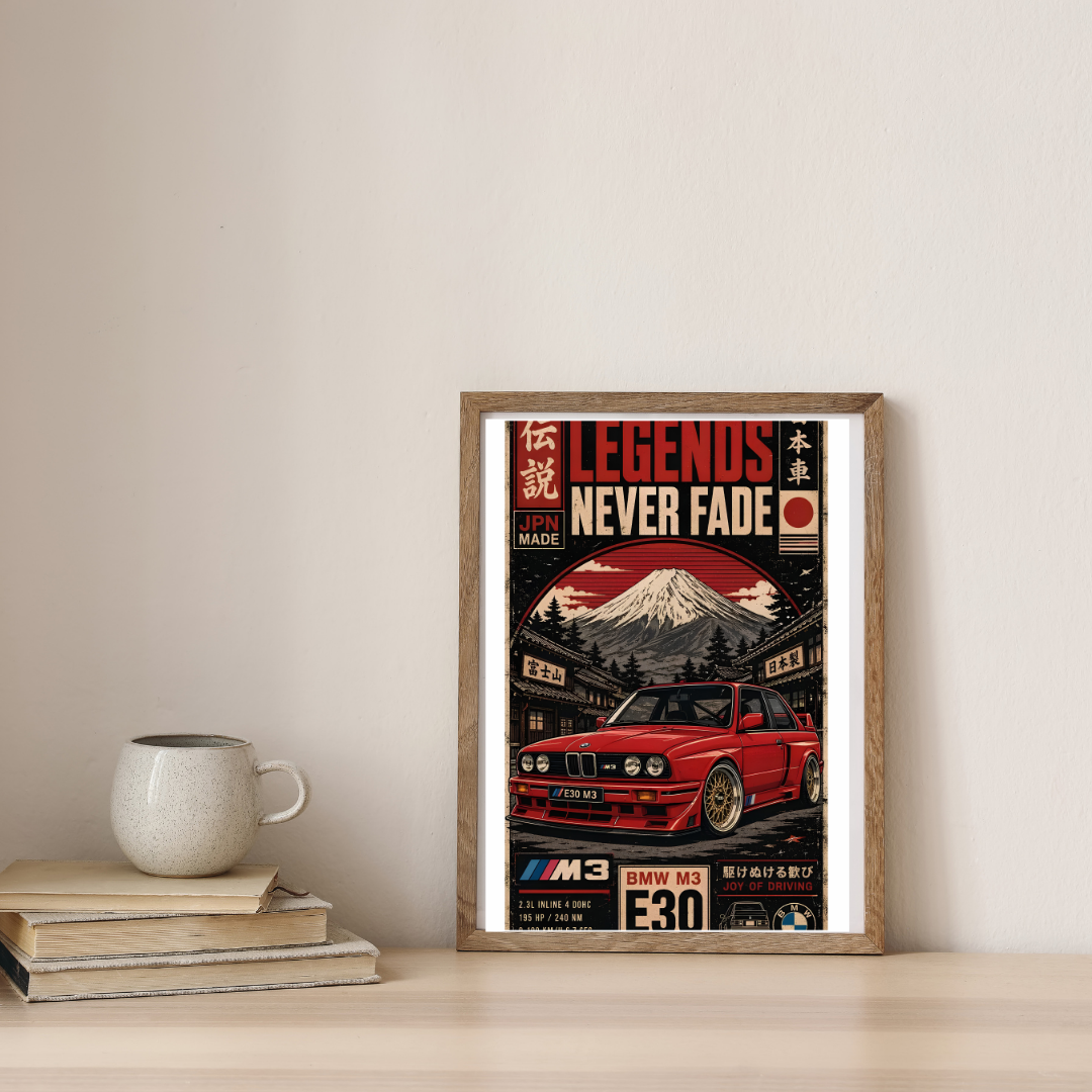 The Joy of Driving BMW E30 M3 — digital art print by Lurevi