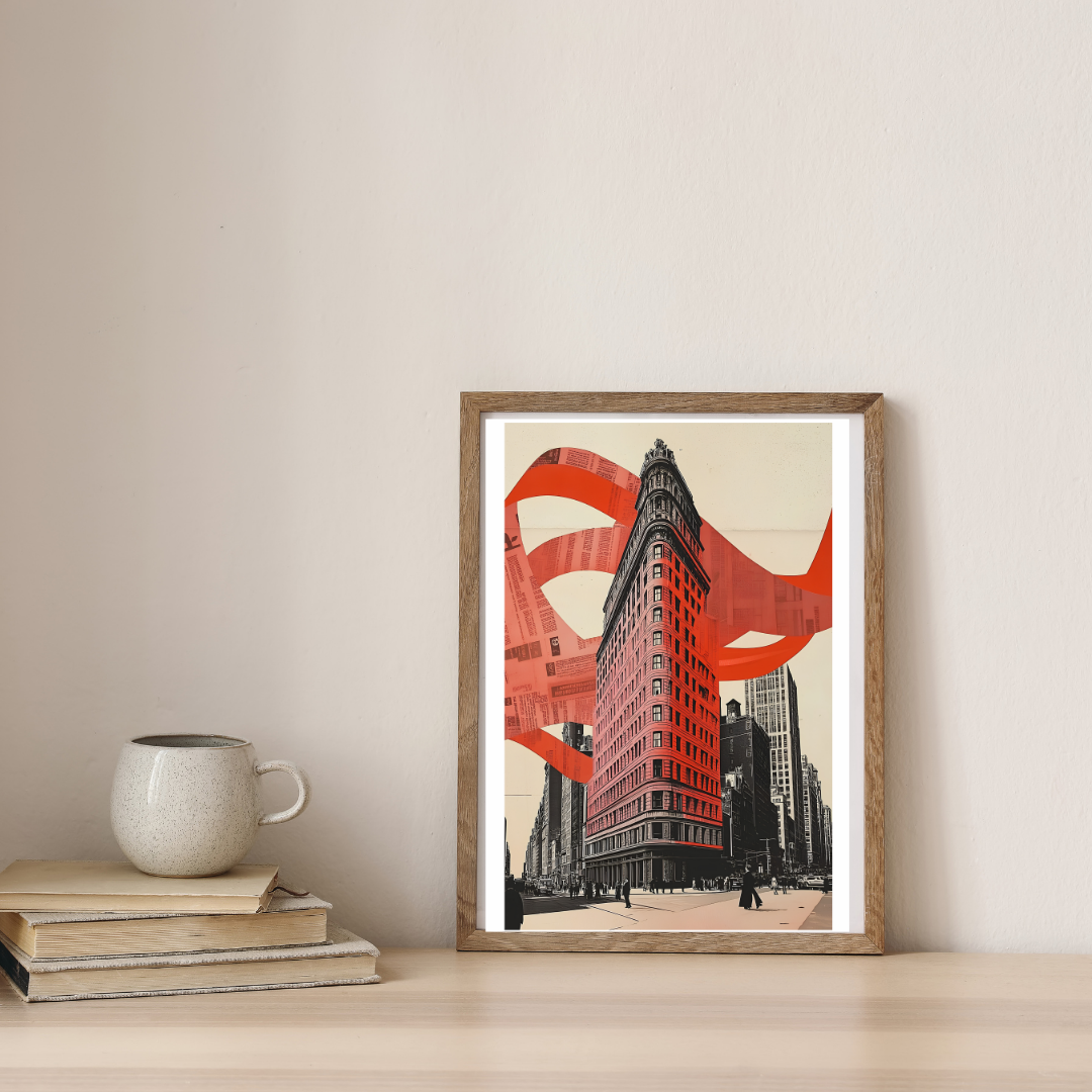 Manhattan in Red Motion — digital art print by Lurevi