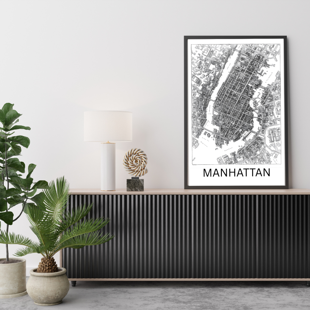 Manhattan Urban Blueprint — digital art print by Lurevi