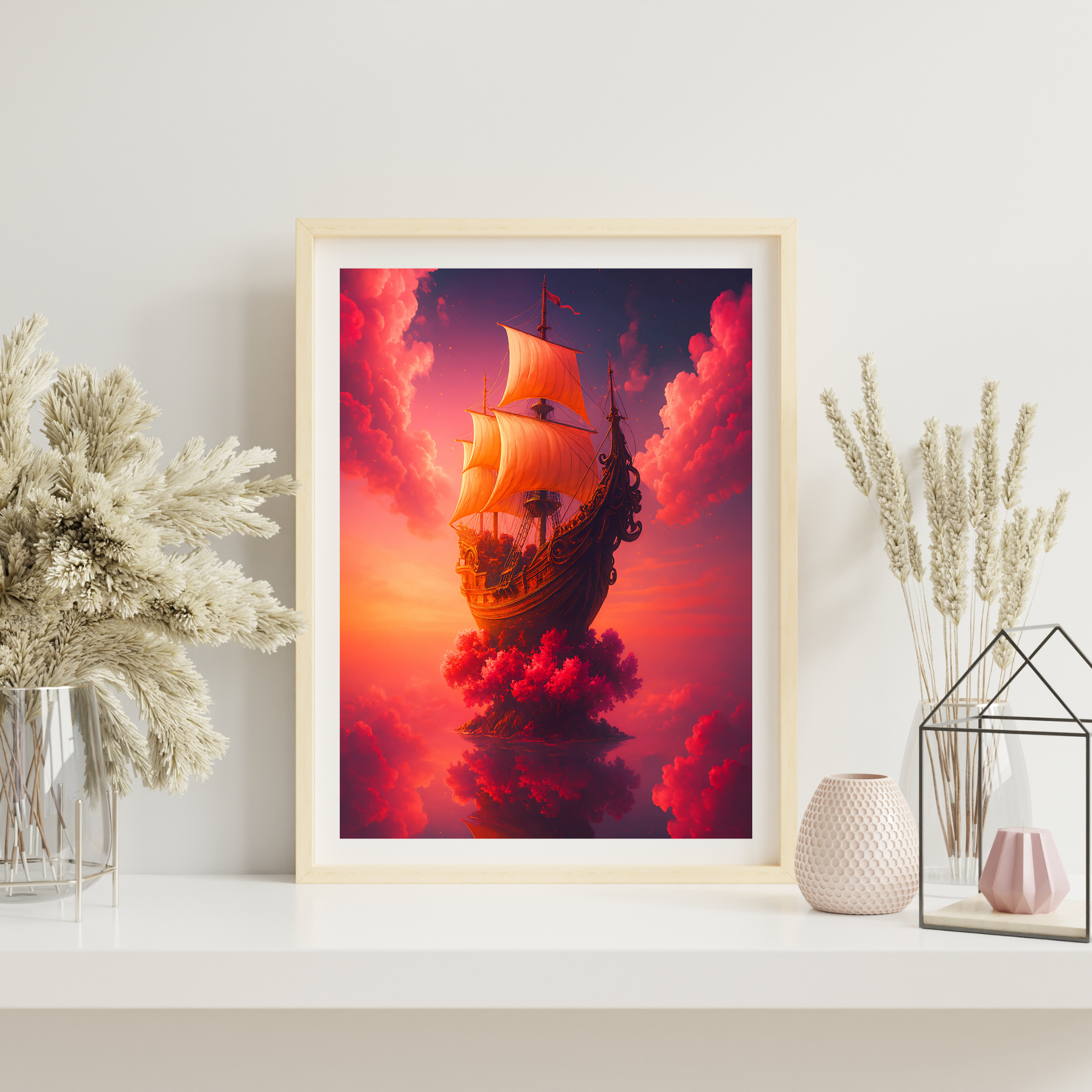 Crimson Voyage Dreams — digital art print by Lurevi