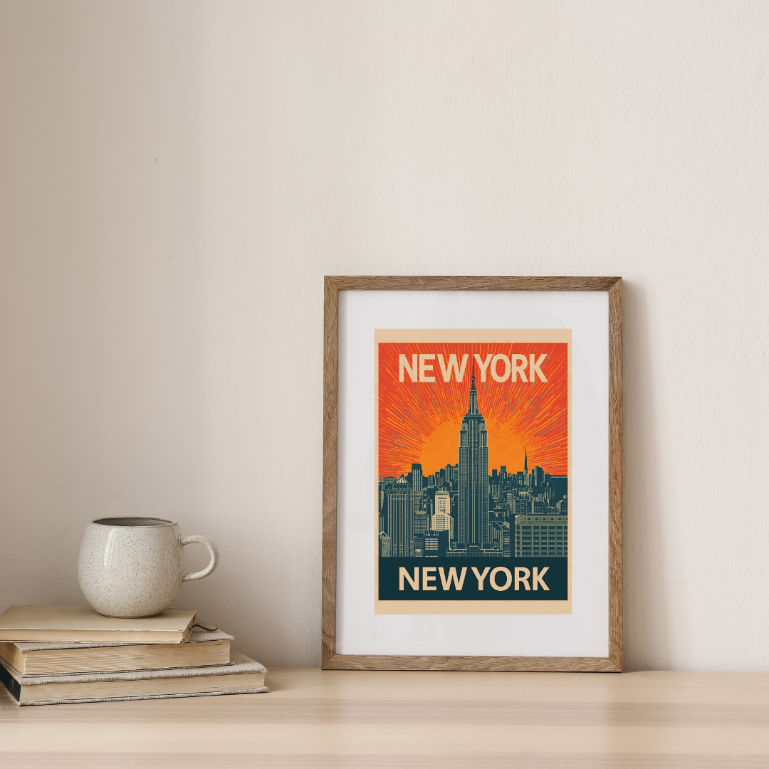 New York Radiant Skyline Empire Rise — digital art print by Lurevi