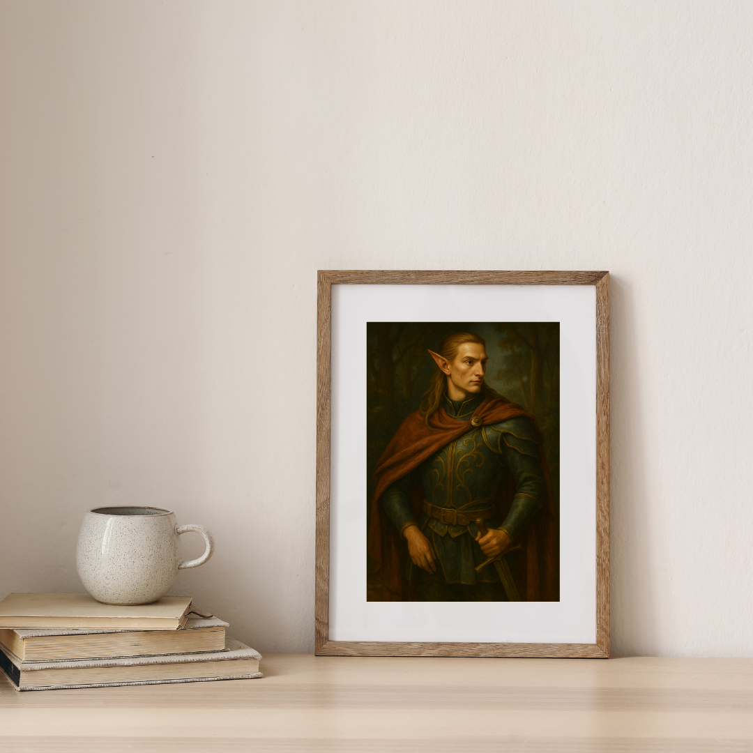 The Elf Knight’s Vigil — digital art print by Lurevi