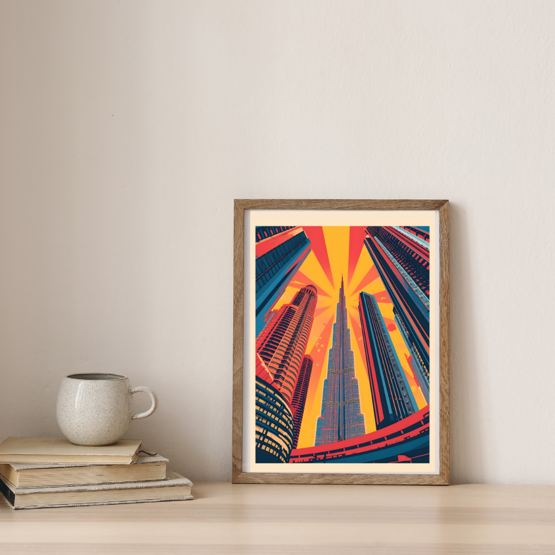 Burj Khalifa Sunburst Glory — digital art print by Lurevi