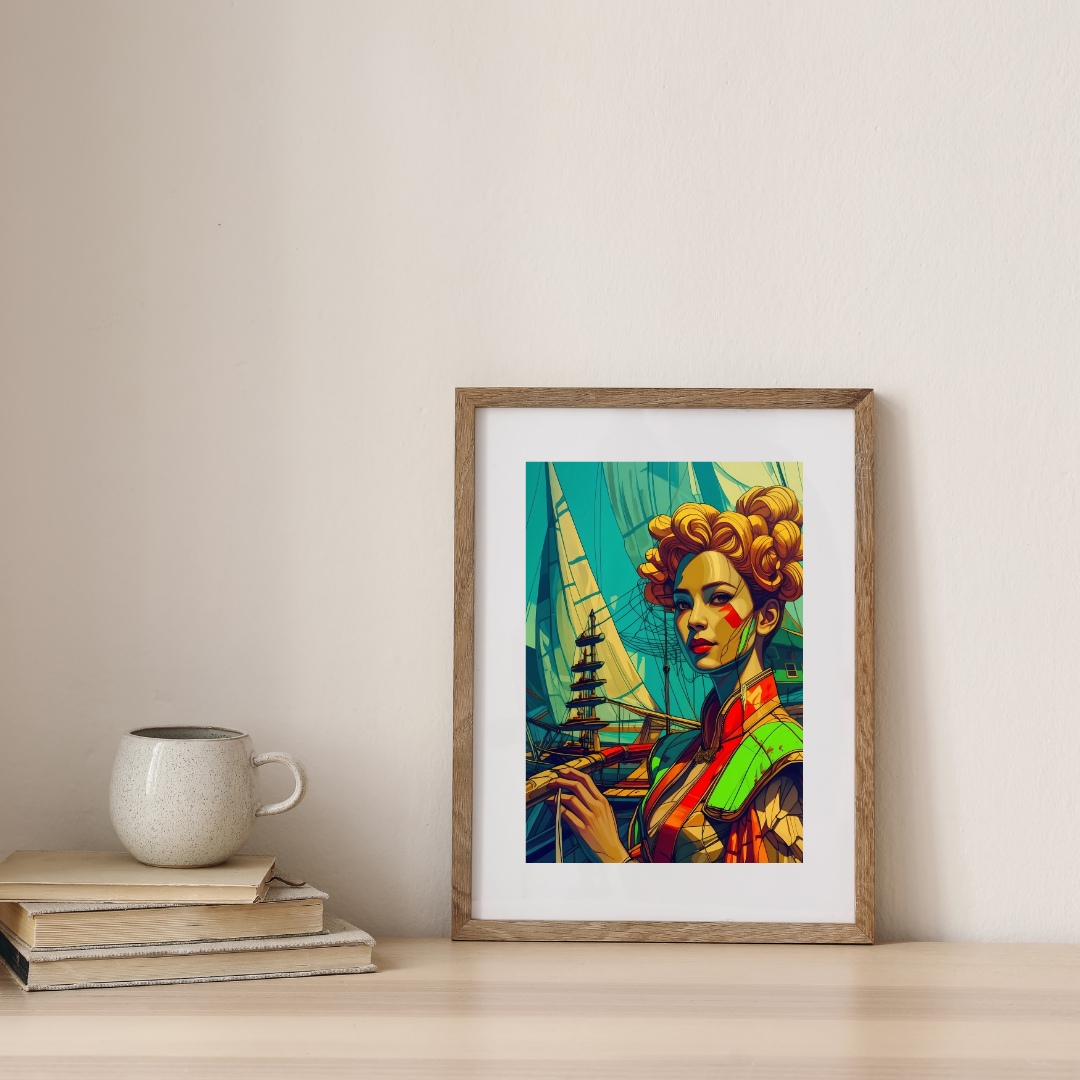 Lady of the Bright Voyage — digital art print by Lurevi