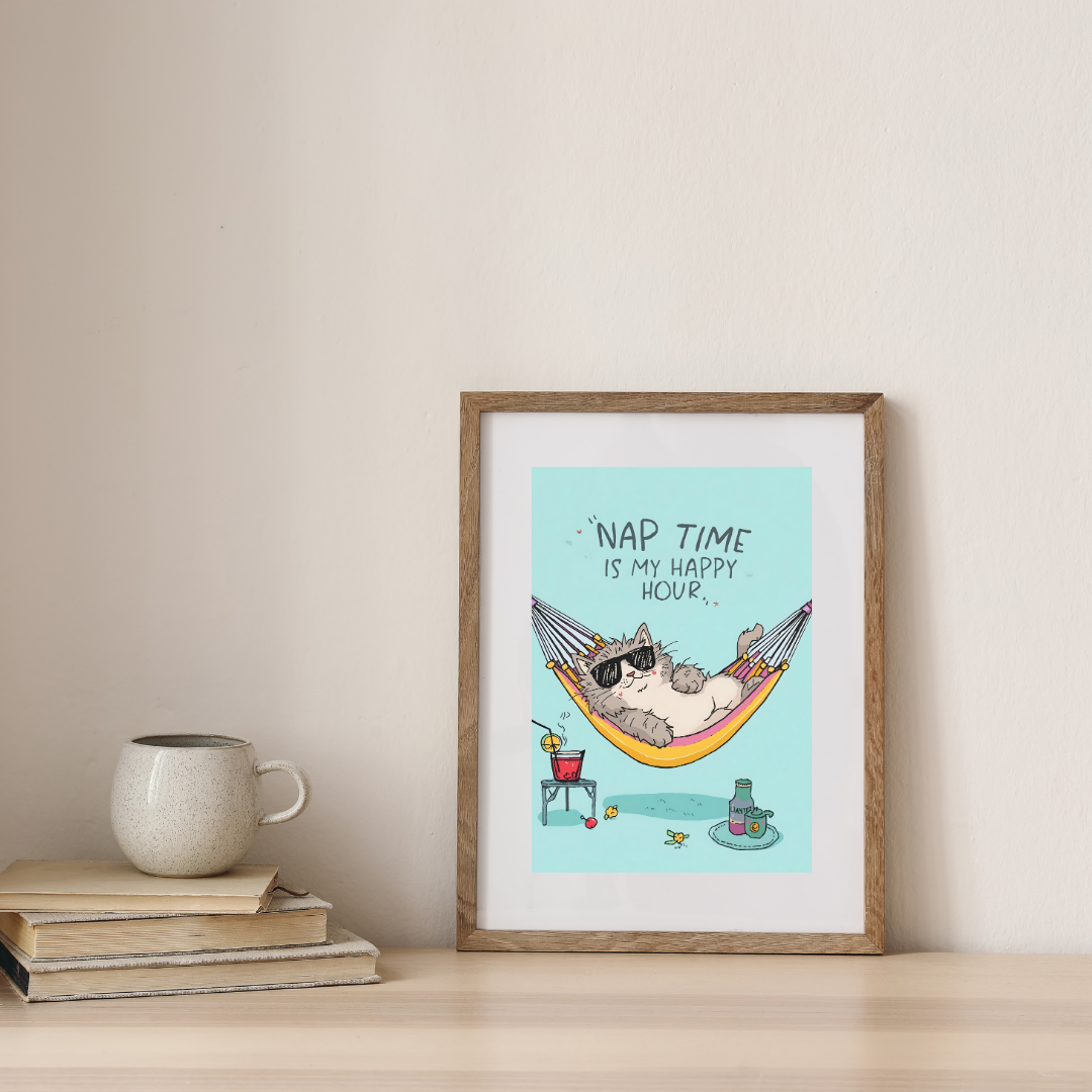 Catnap Paradise — digital art print by Lurevi