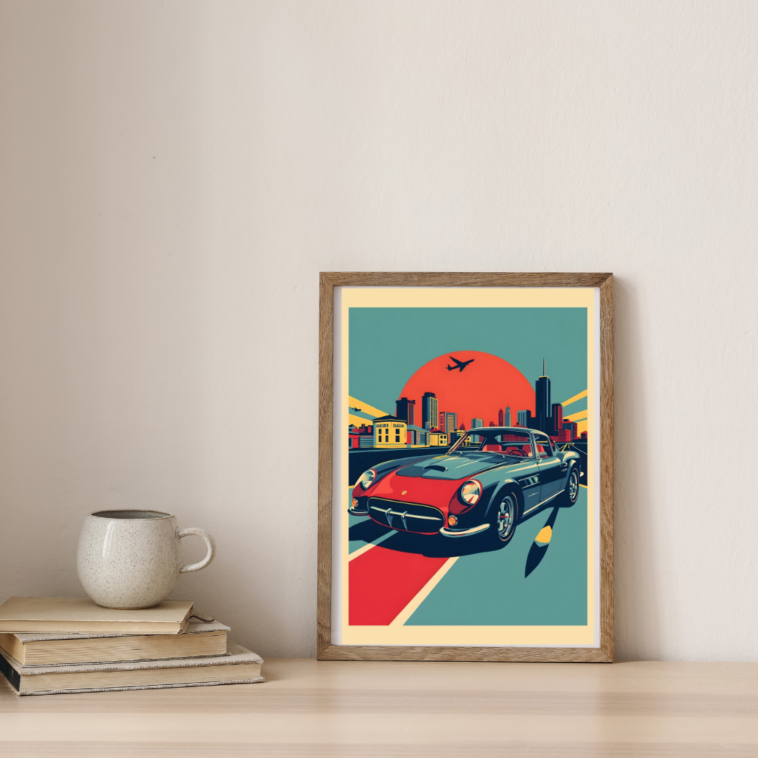 Sunset Drive Through The City — digital art print by Lurevi
