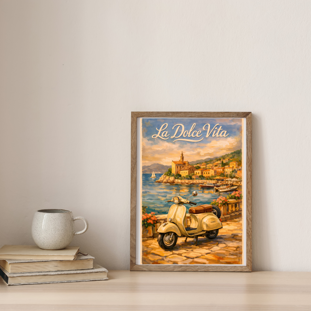 La Dolce Vita Escape — digital art print by Lurevi