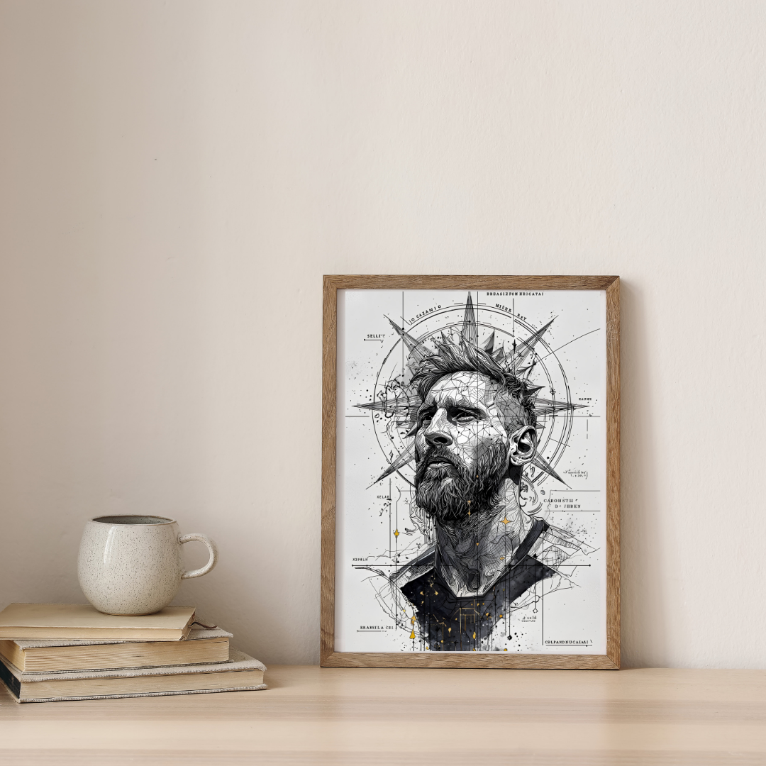 Messi Beyond The Game — digital art print by Lurevi