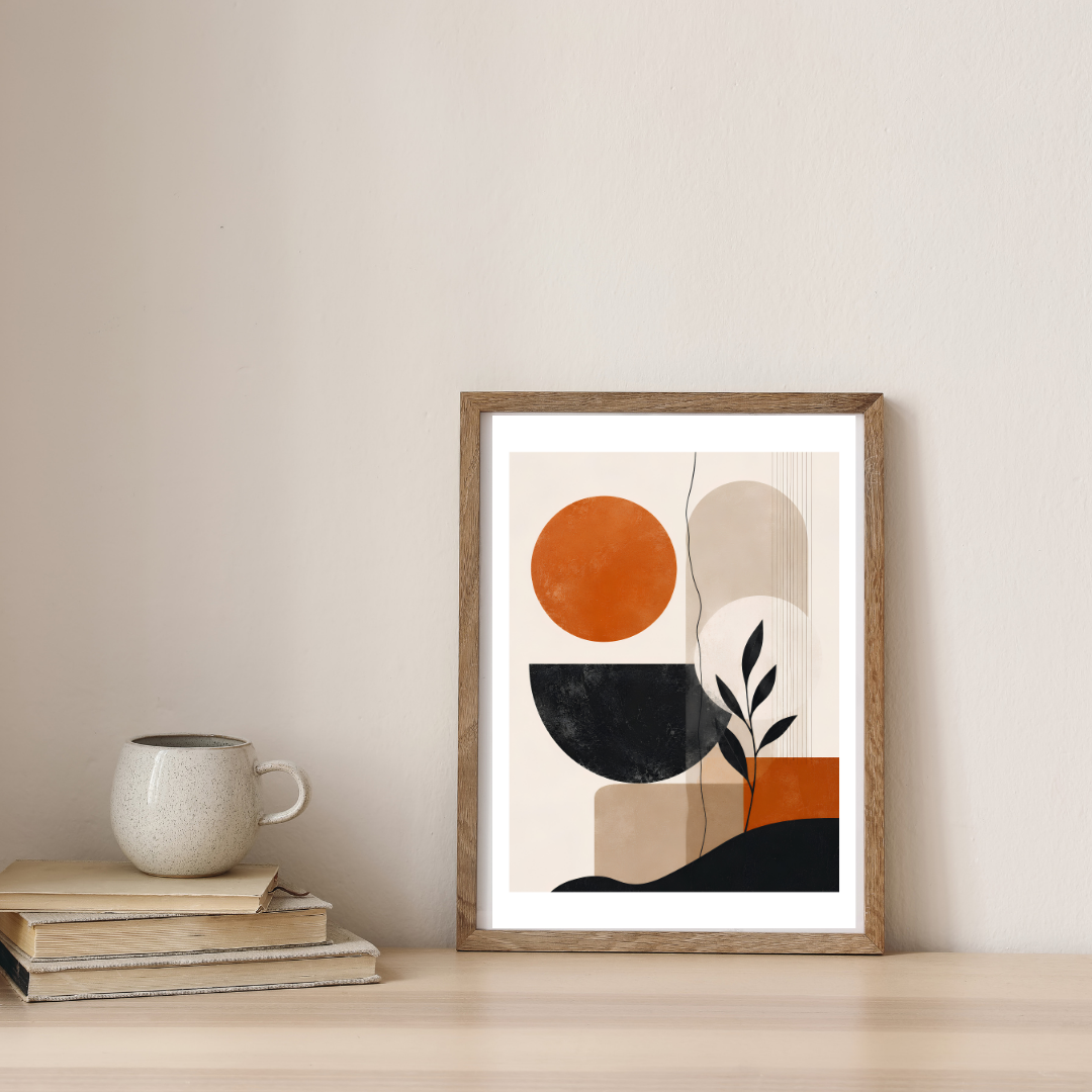 Sunlit Abstract Harmony — digital art print by Lurevi