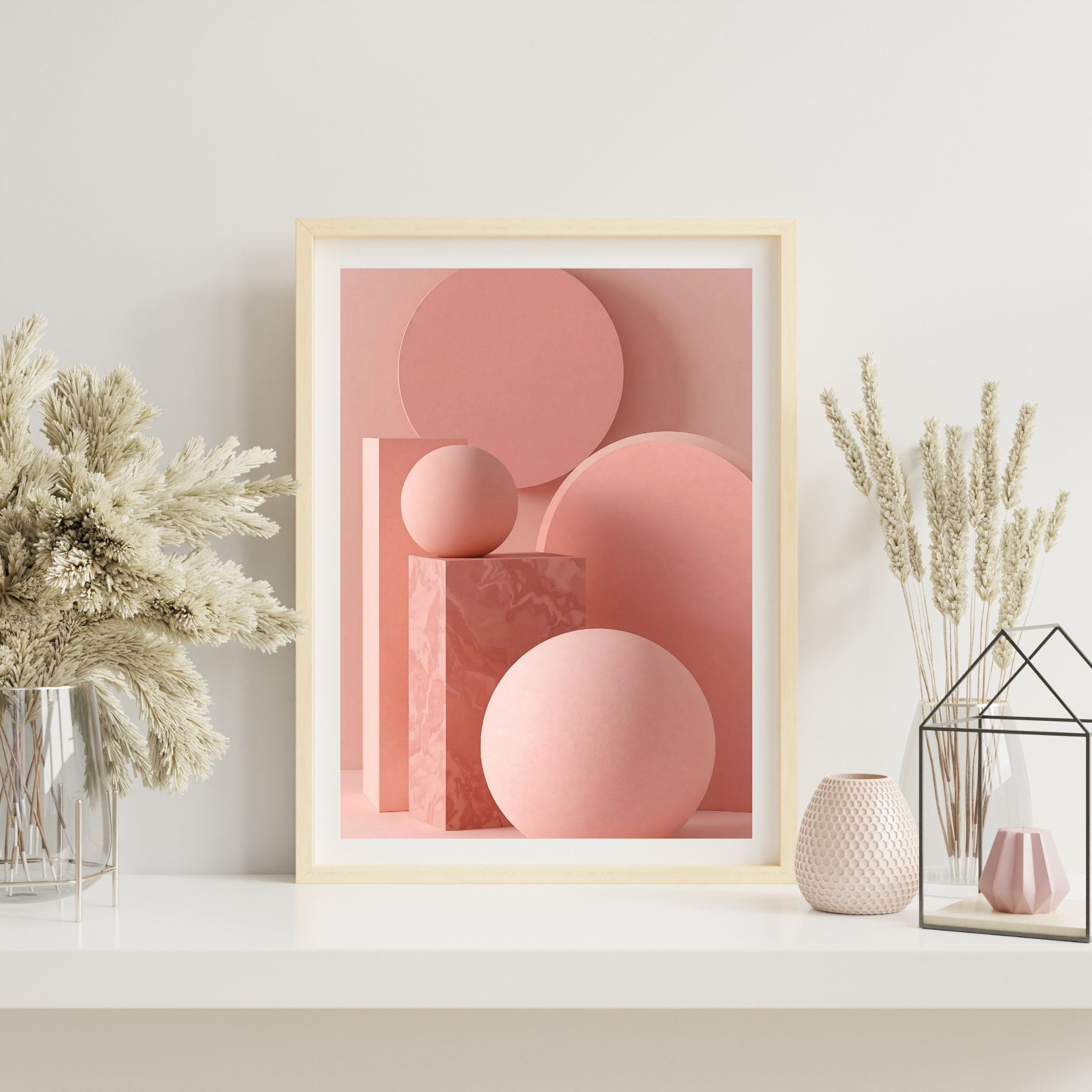 Blush Geometry — digital art print by Lurevi