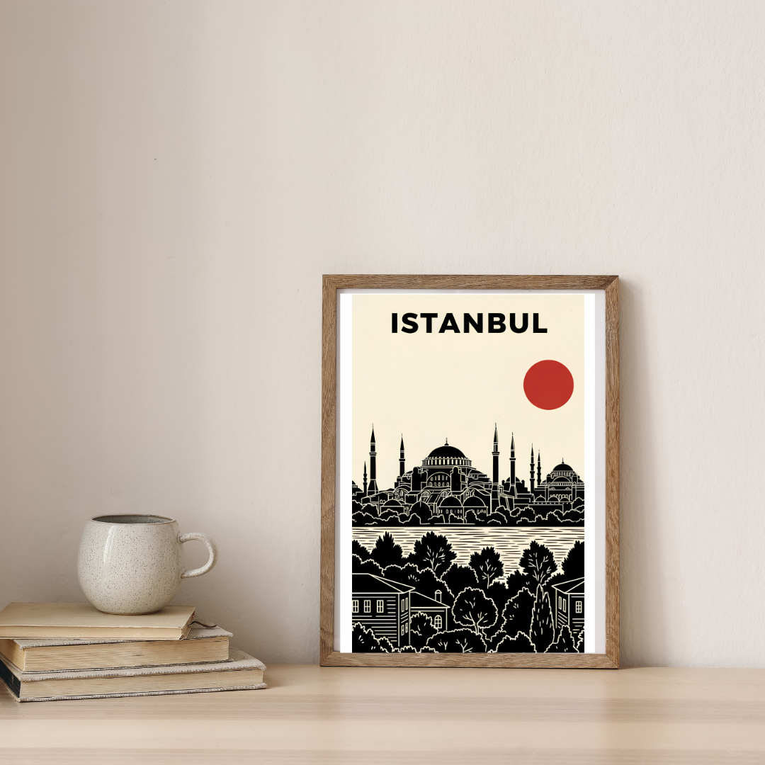 The Red Sun Over Istanbu — digital art print by Lurevi