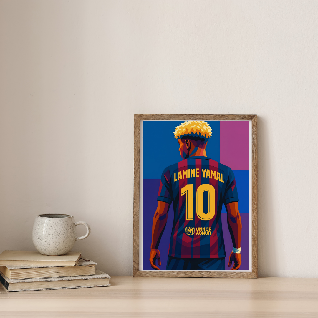 Lamine Yamal - Back Of A Champion — digital art print by Lurevi