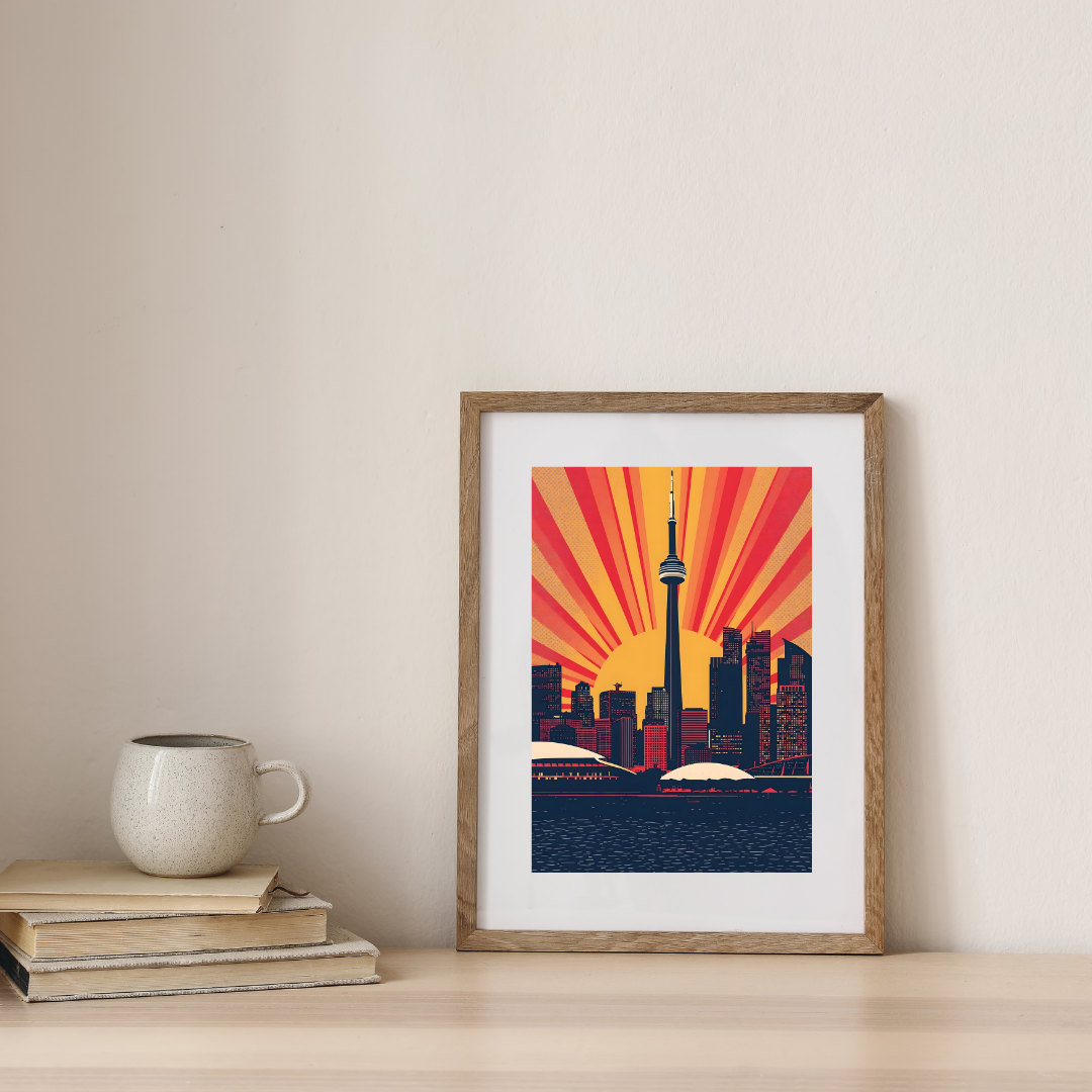 Radiant Skyline of Toronto Dawn — digital art print, available at Lurevi