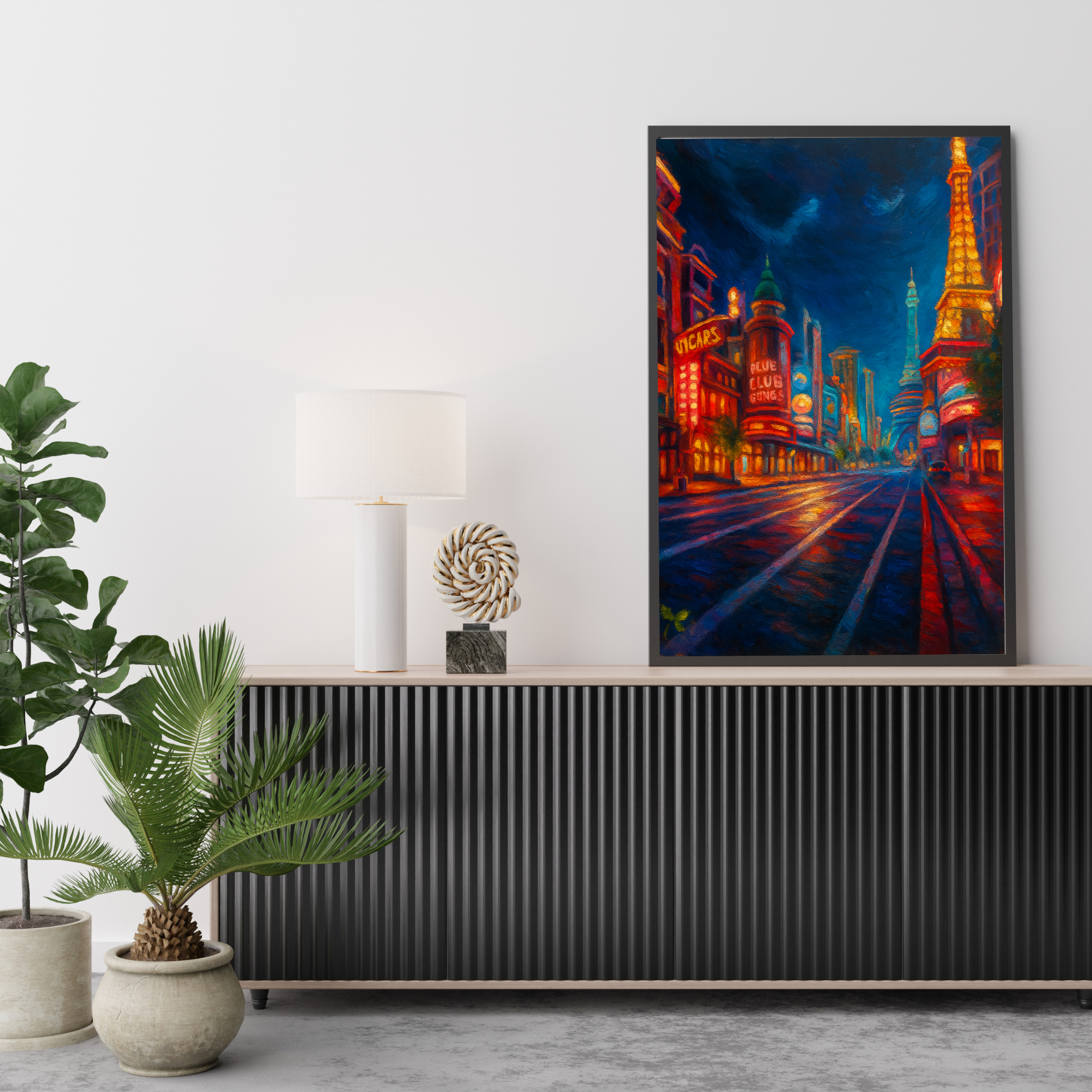 City Lights in Painted Dreams — digital art print by Lurevi