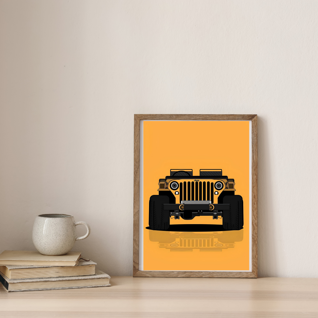 Desert Jeep Gold Cruiser — digital art print by Lurevi