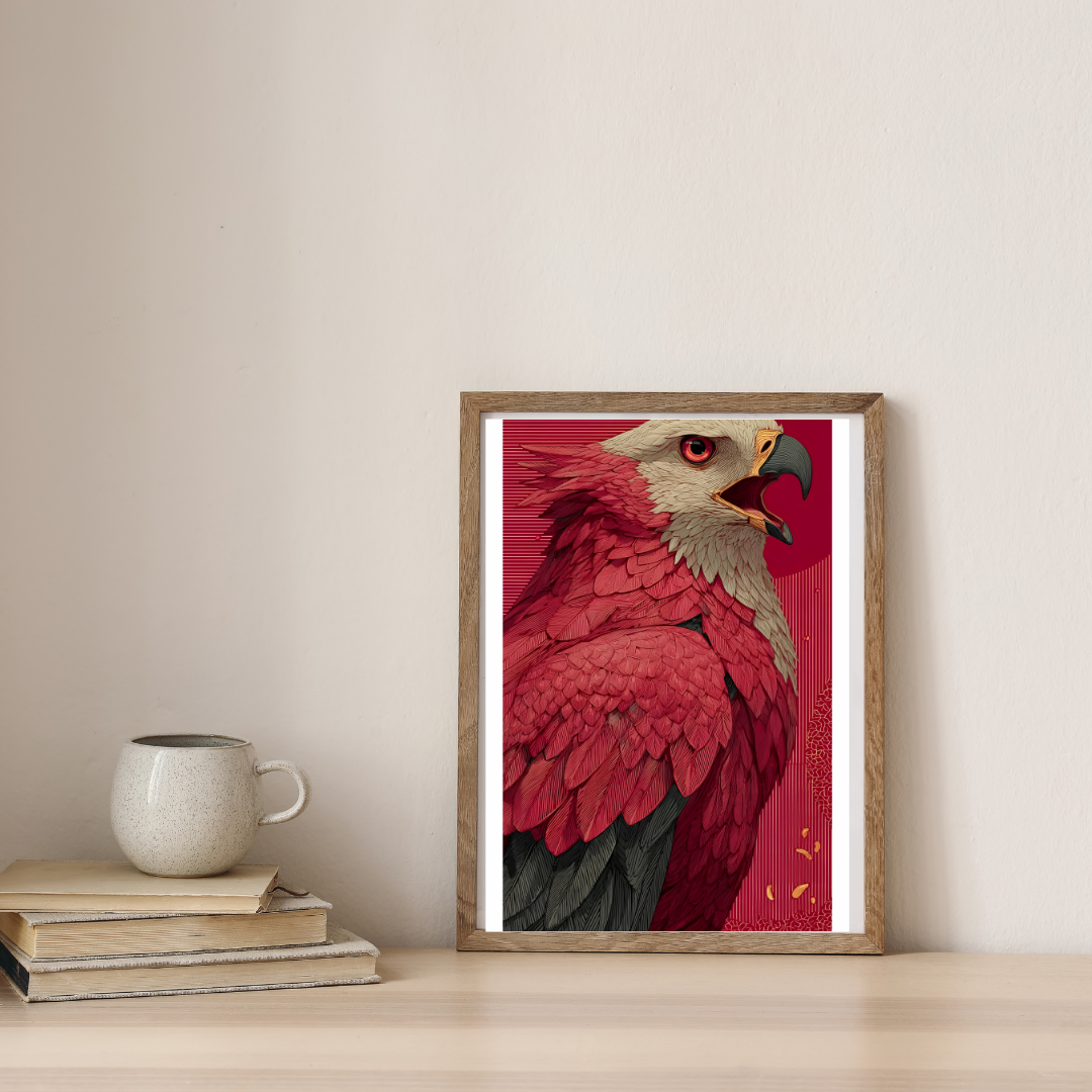 Crimson Wings of Power — digital art print by Lurevi