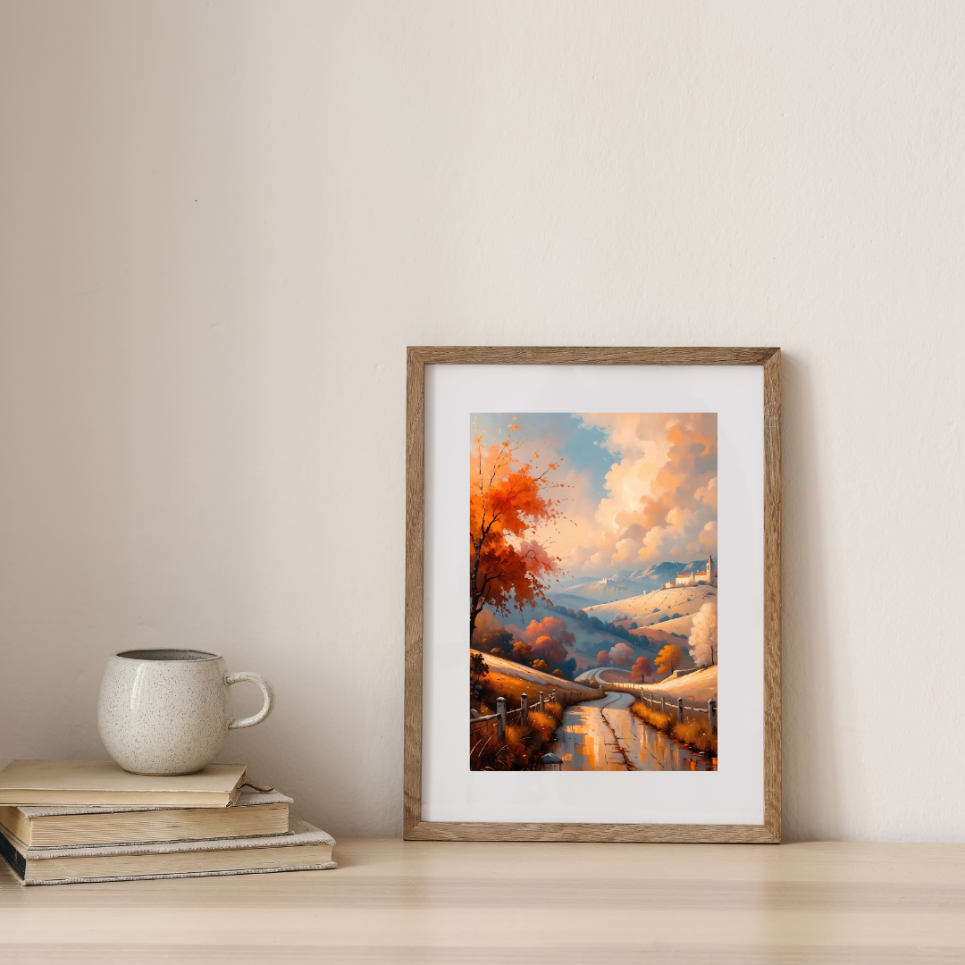 Golden Path to Autumn — digital art print by Lurevi