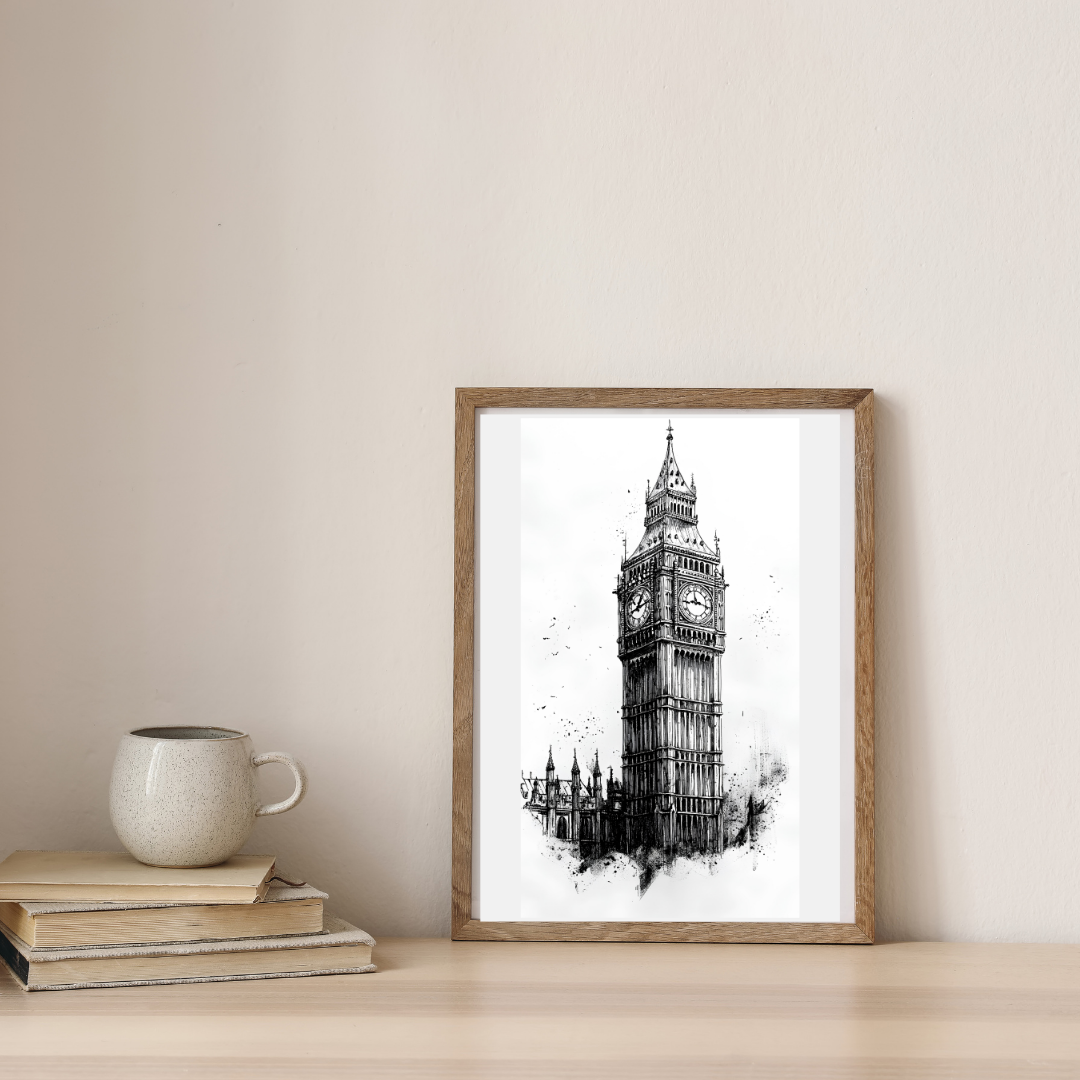 London - The clock tower legacy — digital art print by Lurevi